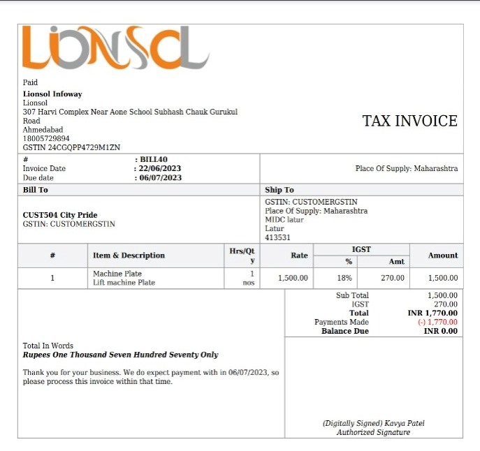 Invoice